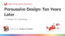 Thiết kế thuyết phục (Persuasive Design): Nhìn lại hành trình 10 năm phát triển và chuyển mình