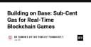 Xây dựng trên Base: Giải pháp phí gas siêu rẻ cho game blockchain thời gian thực