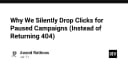 Tại sao chúng tôi chọn giải pháp Silent Drop thay vì trả về 404 cho các chiến dịch đã tạm dừng