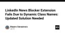 Khi các class động phá vỡ Extension: Giải pháp khắc phục triệt để cho LinkedIn News Blocker