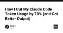 Tối ưu hóa Claude Code: Chiến lược cắt giảm 70% lượng Token tiêu thụ mà vẫn nâng cao chất lượng Output