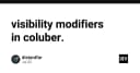 Giải mã Visibility Modifiers trong Coluber: Kỹ thuật kiểm soát phạm vi truy cập chuyên sâu