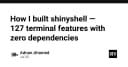 Xây dựng Shinyshell: Hành trình hiện thực hóa 127 tính năng terminal mà không cần bất kỳ dependency nào