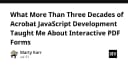 Hơn 30 năm phát triển Acrobat JavaScript: Những bài học xương máu về thiết kế PDF tương tác
