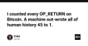 Giải mã OP_RETURN trên Bitcoin: Khi máy móc viết nên lịch sử nhân loại với quy mô áp đảo