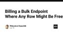 Tối ưu hóa chiến lược tính phí cho Bulk API Endpoint: Khi một phần dữ liệu được miễn phí