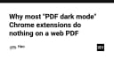 Tại sao hầu hết các tiện ích mở rộng Dark Mode trên Chrome lại thất bại với file PDF?
