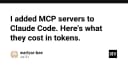Phân tích chi phí token khi tích hợp MCP Servers vào Claude Code: Bài học thực tế cho lập trình viên