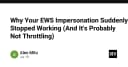 Tại sao EWS Impersonation đột ngột ngừng hoạt động và cách khắc phục lỗi không phải do Throttling
