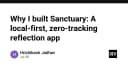 Sanctuary: Hành trình xây dựng ứng dụng ghi chép Local-First không theo dõi người dùng