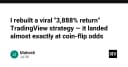 Giải mã chiến lược giao dịch 3,888% trên TradingView: Khi dữ liệu tài chính chỉ là trò chơi tung đồng xu