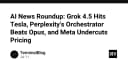Điểm tin công nghệ: Grok 4.5 tích hợp Tesla, Perplexity Orchestrator vượt mặt Opus và chiến lược giá của Meta