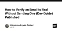 Hướng dẫn kỹ thuật: Cách xác thực địa chỉ email thực tế mà không cần gửi email kiểm tra