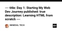 Hành trình khởi đầu sự nghiệp lập trình web: Những bước đi đầu tiên với HTML