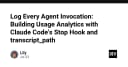 Xây dựng hệ thống phân tích sử dụng Claude Code: Tối ưu hóa giám sát qua Stop Hook và Transcript Path