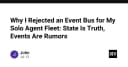 Tại sao tôi từ bỏ Event Bus cho hệ thống Agent tự hành: Khi trạng thái là sự thật còn sự kiện chỉ là tin đồn