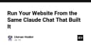Tối ưu hóa quy trình phát triển: Vận hành website trực tiếp từ Claude Chat