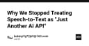 Tại sao đã đến lúc ngừng xem Speech-to-Text chỉ là một API AI thông thường