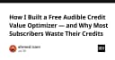 Tối ưu hóa giá trị Audible Credit: Khi tư duy lập trình giúp bạn tiết kiệm hàng trăm USD mỗi năm