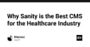 Tại sao Sanity là lựa chọn CMS tối ưu cho ngành y tế hiện đại