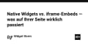 Native Widgets so với iframe-Embeds: Sự thật về hiệu năng và bảo mật trên website của bạn