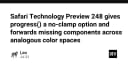 Safari Technology Preview 248: Bước tiến mới trong CSS và WebKit với tính năng no-clamp cho hàm progress()