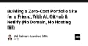 Xây dựng Portfolio Website miễn phí 100%: Kết hợp AI, GitHub và Netlify không cần tên miền